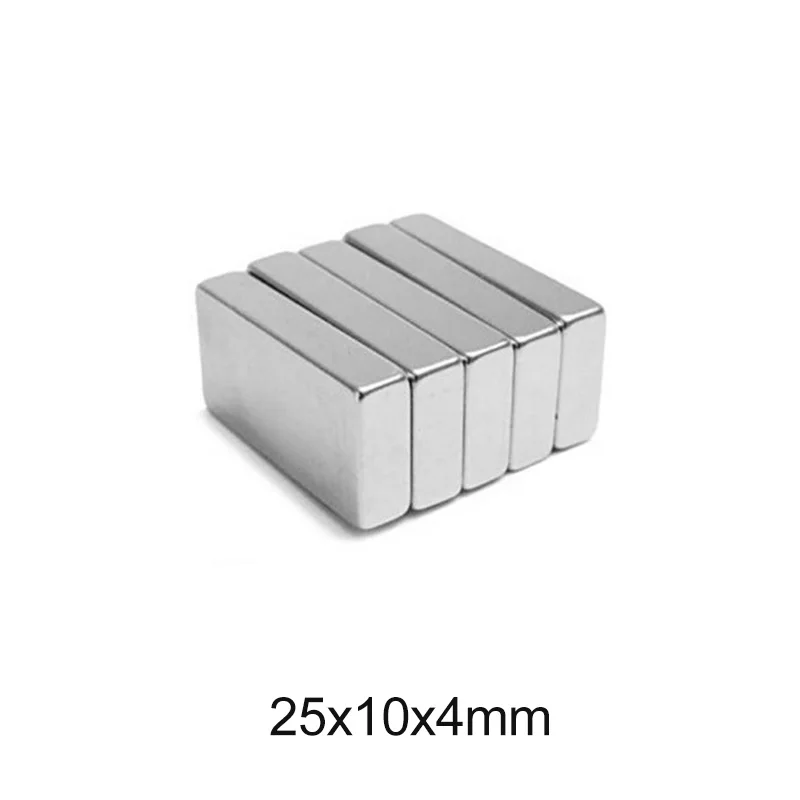 5/10/20/30/50PCS 25X10X4 Powerful block Magnets 25mm*10mm Neodymium Magnet 25x10x4mm Permanent NdFeB Magnetic 25*10*4 mm