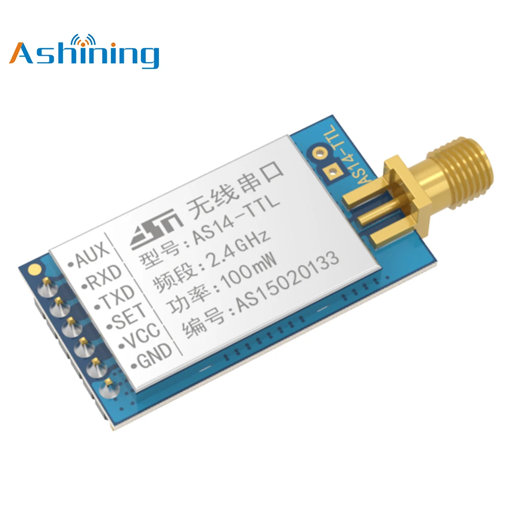 2.4GHz Industrial Wireless Transceiver AS14-TTL High Stability Module nRF24L01P