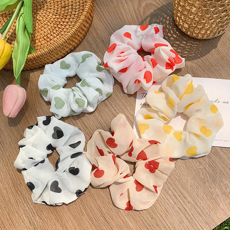 Summer Daisy Flower Women Girls Elastic Hair Rubber Bands Accessories Scrunchies Headwear Hair Tie Ring Rope Holder Headdress