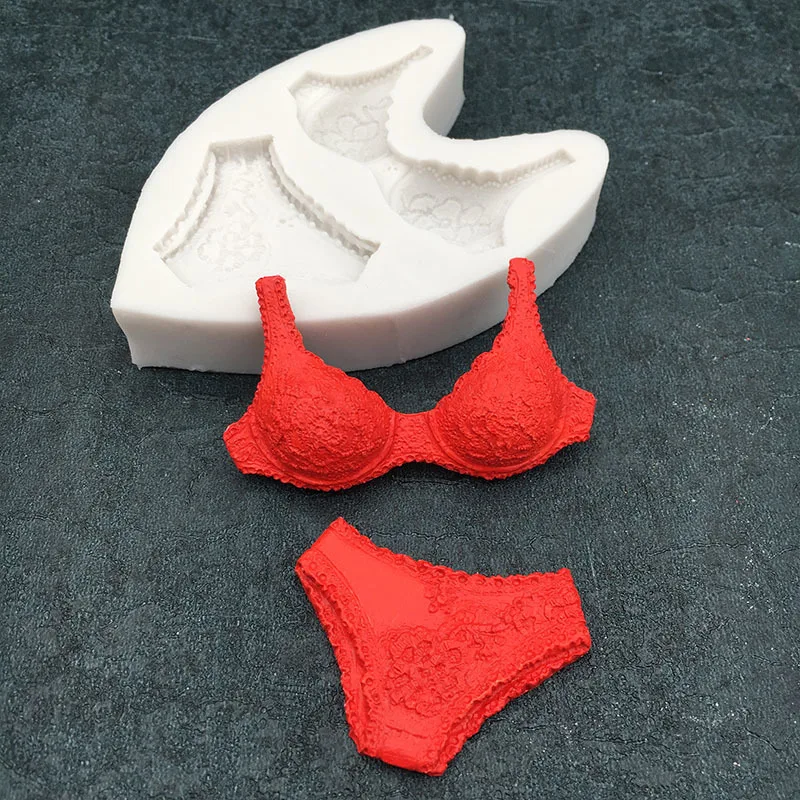 Seksowna forma silikonowa do bikini, koronkowa bielizna, ręcznie robiona forma epoksydowa, majtki, gipsowe rękodzieło, narzędzia do dekoracji, artykuły gospodarstwa domowego.