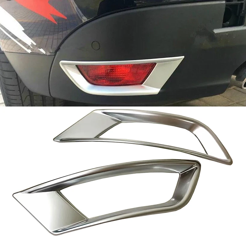 ABS Chrome Rear Tail Fog Light Lamp Stiker Cover Frame Accessories Moulding Trim 2pcs For Jaguar F-Pace F pace X761 2016 2017