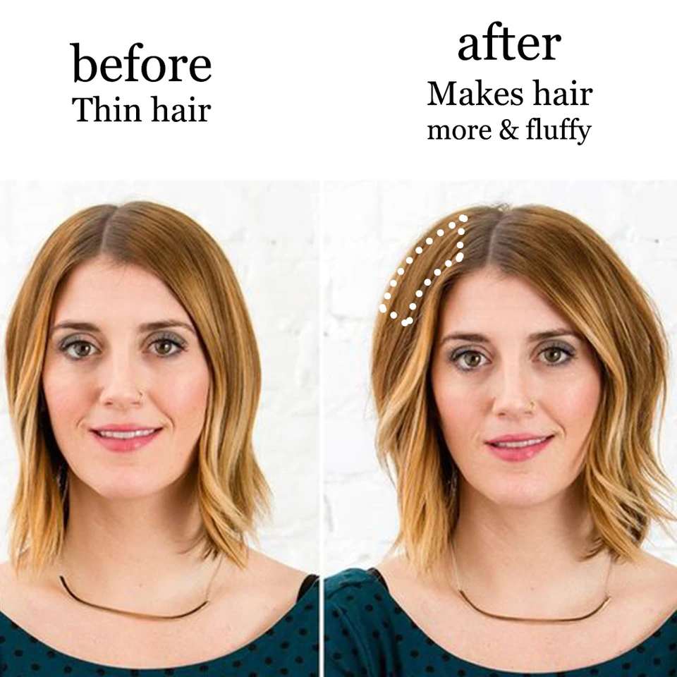 Almohadilla de cabello sintético invisible con 2 clips para volumen 5