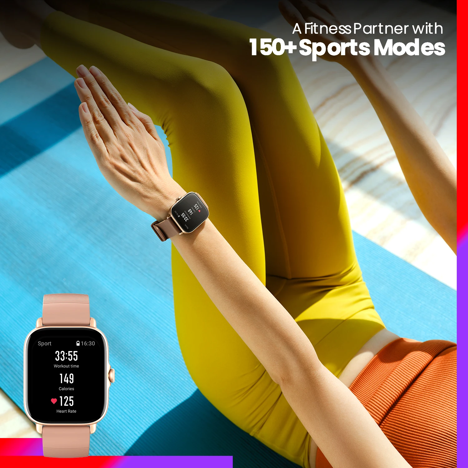 Amazfit-reloj inteligente GTS 3 GTS3 GTS-3, dispositivo resistente al agua hasta 5 ATM, con GPS integrado y monitoreo de ciclo para Android e IOS