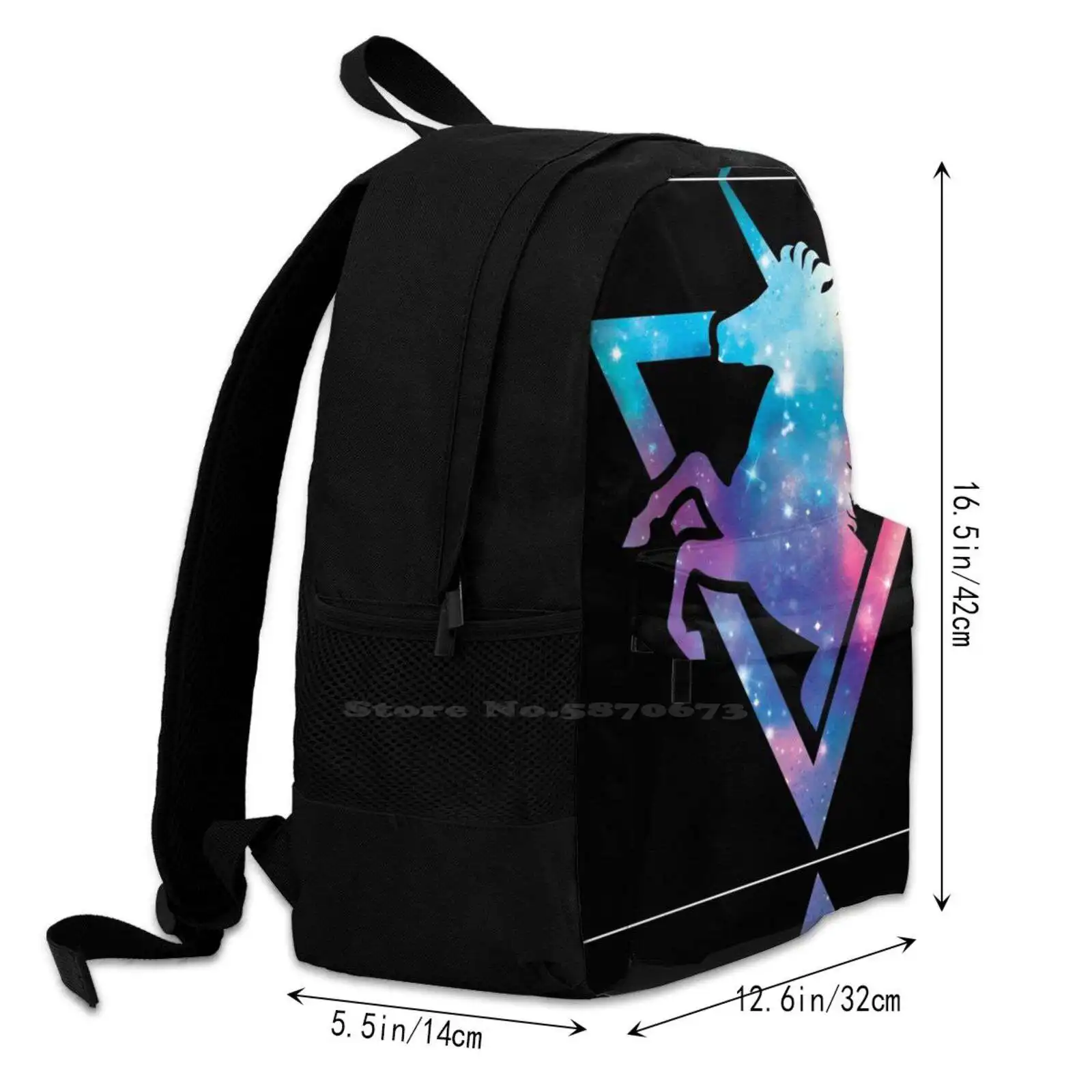 Galaxy Unicorn Bag Backpack For Men Women Girls Teenage Rekikomsos Space Galaxy Stars Pastel Goth Fairy Kei Digital Drawing