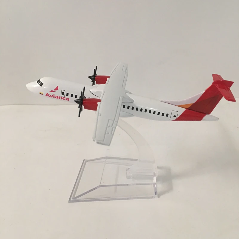 JASON TUTU Plane Model Airplane Model 16cm Columbia Airlines Avianca ATR-600 Aircraft Model Diecast Metal Airplanes 1:400 Plane