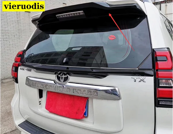 ABS Plastic Black White Color Rear Trunk Boot Wing Spoiler For Toyota Cruiser Prado FJ150 FJ 150 2010-2018