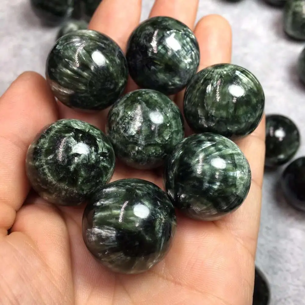 1 piece High Quality Natural Seraphinite Ball Seraphinite Sphere For Gifts or Decoration