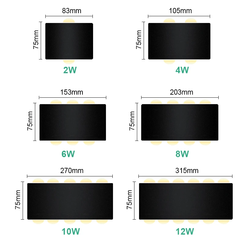 GItex-lámpara LED de pared para exteriores, iluminación impermeable IP65 para porche, estilo nórdico moderno para interiores, dormitorio, sala de