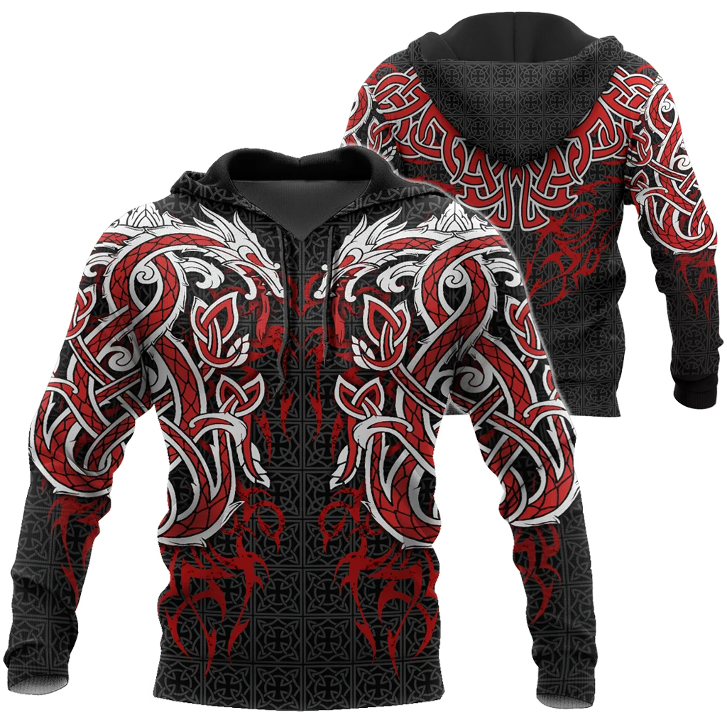 Sudadera pesca dragón 3D con cremallera – Unisex otoño invierno - imagen 3