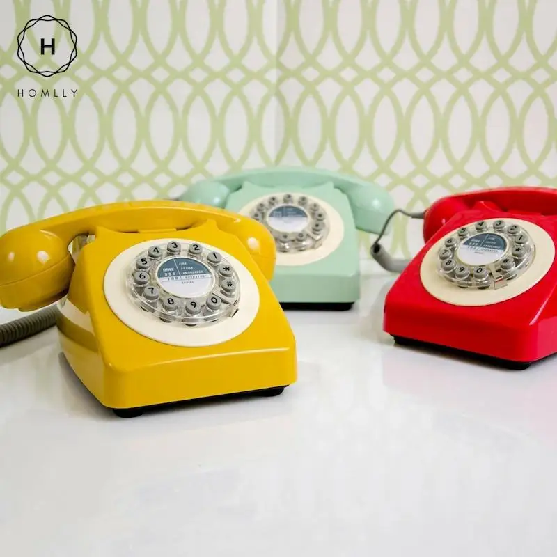 Homlly Retro Vintage Landline Dial Phone (Special Edition Colors)