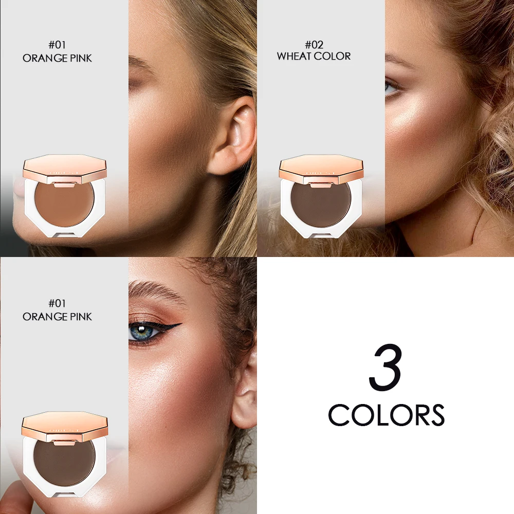 QIBEST – Palette de maquillage pour le visage, crème bronzante soyeuse, contour, cosmétique, surligneur, bronzant, illuminateur