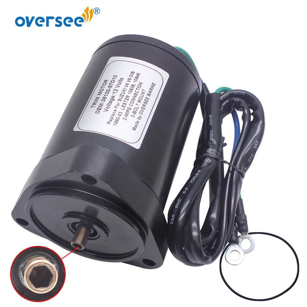 Oversee 38100-87D10 Tilt Trim Motor For SUZUKI Outboard Motor DT225 6268 18-6786 PT651NM Lester10838 10846 10838N 38100-92E00