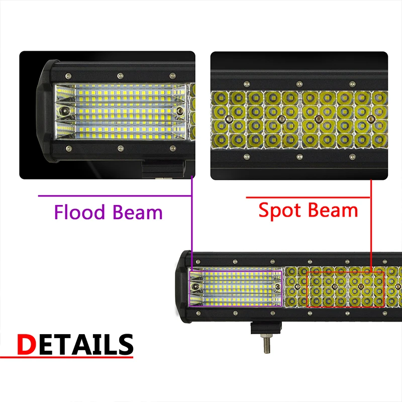 Willpower 9D Quad Row LED Bar 4-23 inch Offroad LED Work Lights for Driving Boat Car Tractor Truck 4x4 4WD SUV ATV 12V 24V