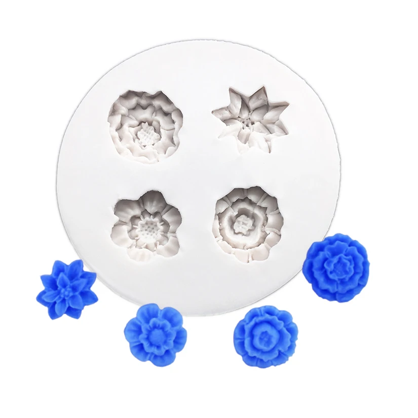 3D-Rosen-Silikonform für Zuckerguss, Schokolade, Cupcakes, Backen, Fondant und Kuchendekoration – Detail 5