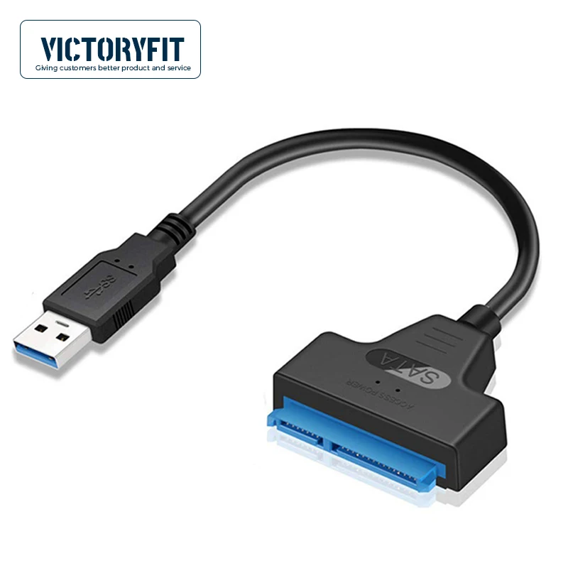 33cm SATA to USB 3.0/2.0 Cable Adapter, Fit for 2.5 Inch HDD or SSD, External Hard Disk Converter for Windows 7/8/10/XP/Vista