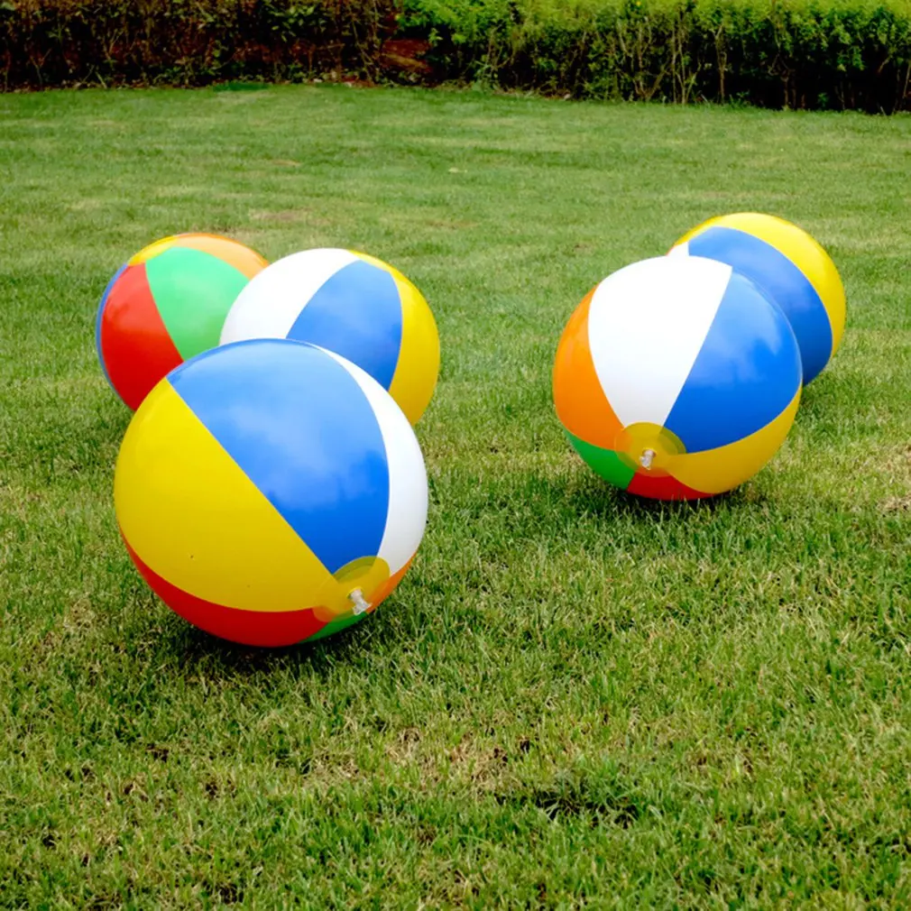New Summer Inflatable Beach Ball Summer Outdoor Pool Play Ball Swimming Toy Water Game Sports Water Bouncing Ball Colorful Toys