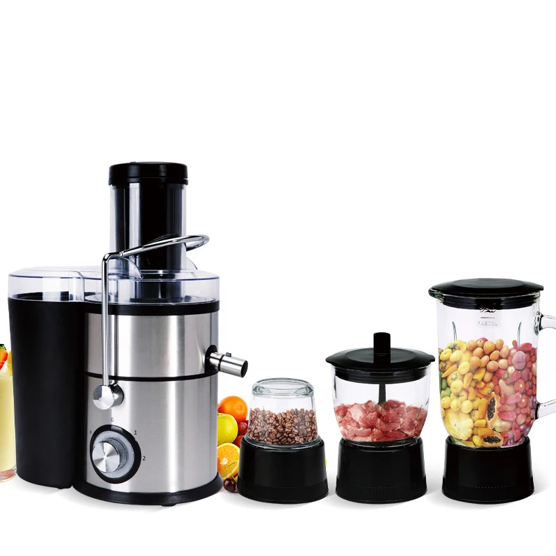 4 in 1 Personal Juicer Blender, Mixer, Food Processor, Multi-function Food Mixer, Coffee Grinder, Milk Frother, 1000W