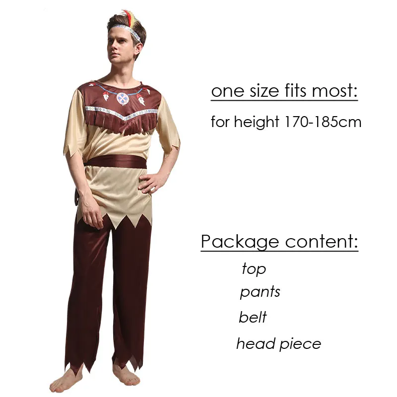 Umorden Coppia Adulta Indiano Nativo Cosplay Fancy Dress Donna Uomo Primitivo Uomo Caveman Costume Nappa Costumi di Halloween WSJ810