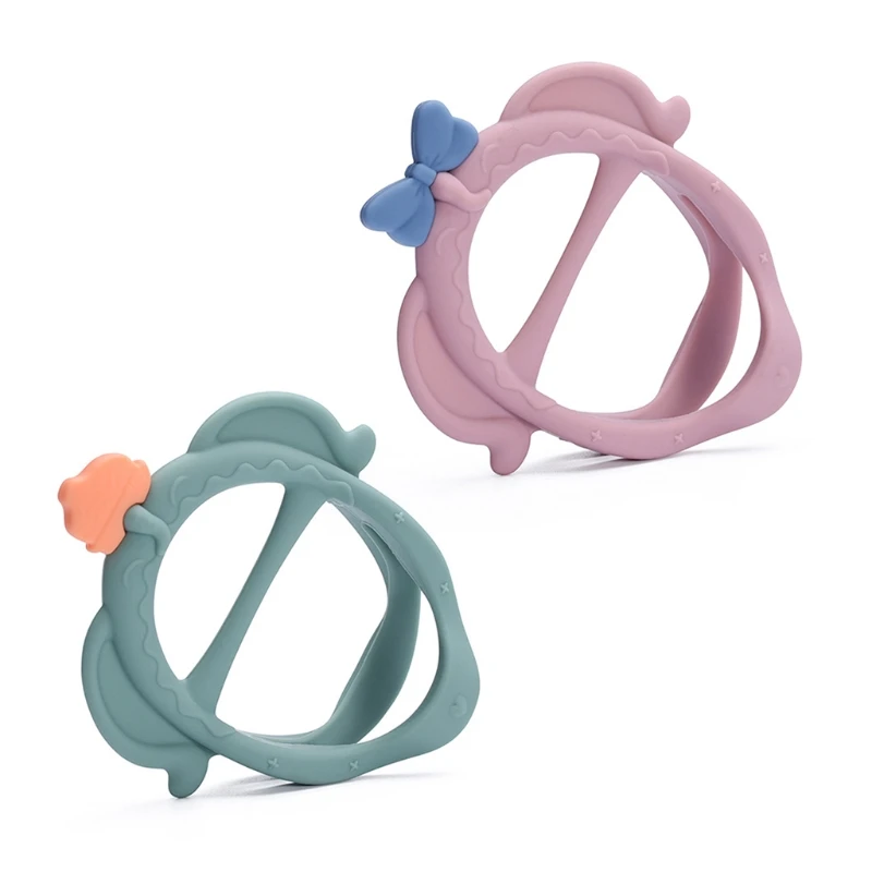 Baby Safety Silicone Teether Newborn 3D Teething Molar Stick Infants Nursing Toy XXFE