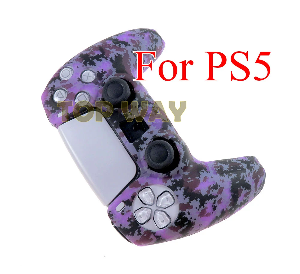 50PCS Water Transfer การพิมพ์ซิลิโคนผิวสำหรับ PlayStation5 PS5 Controller สำหรับ DualSense Gamepad ฝาครอบ