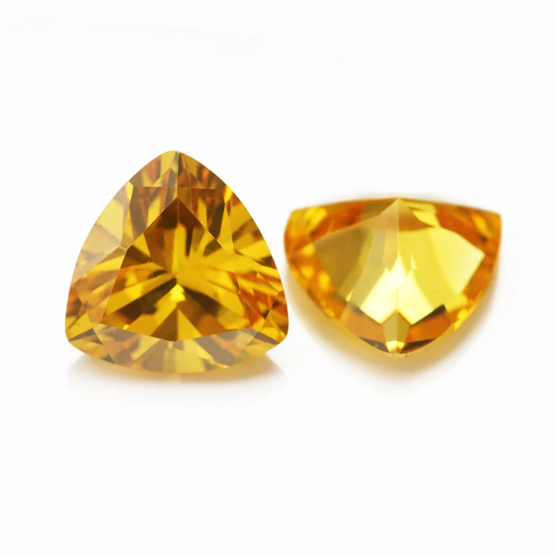 Size 3x3~10x10mm Trillion Cut 5A Loose CZ Stone White Garnet Violet Olive Cubic Zircinia Synthetic Gems For Jewelry