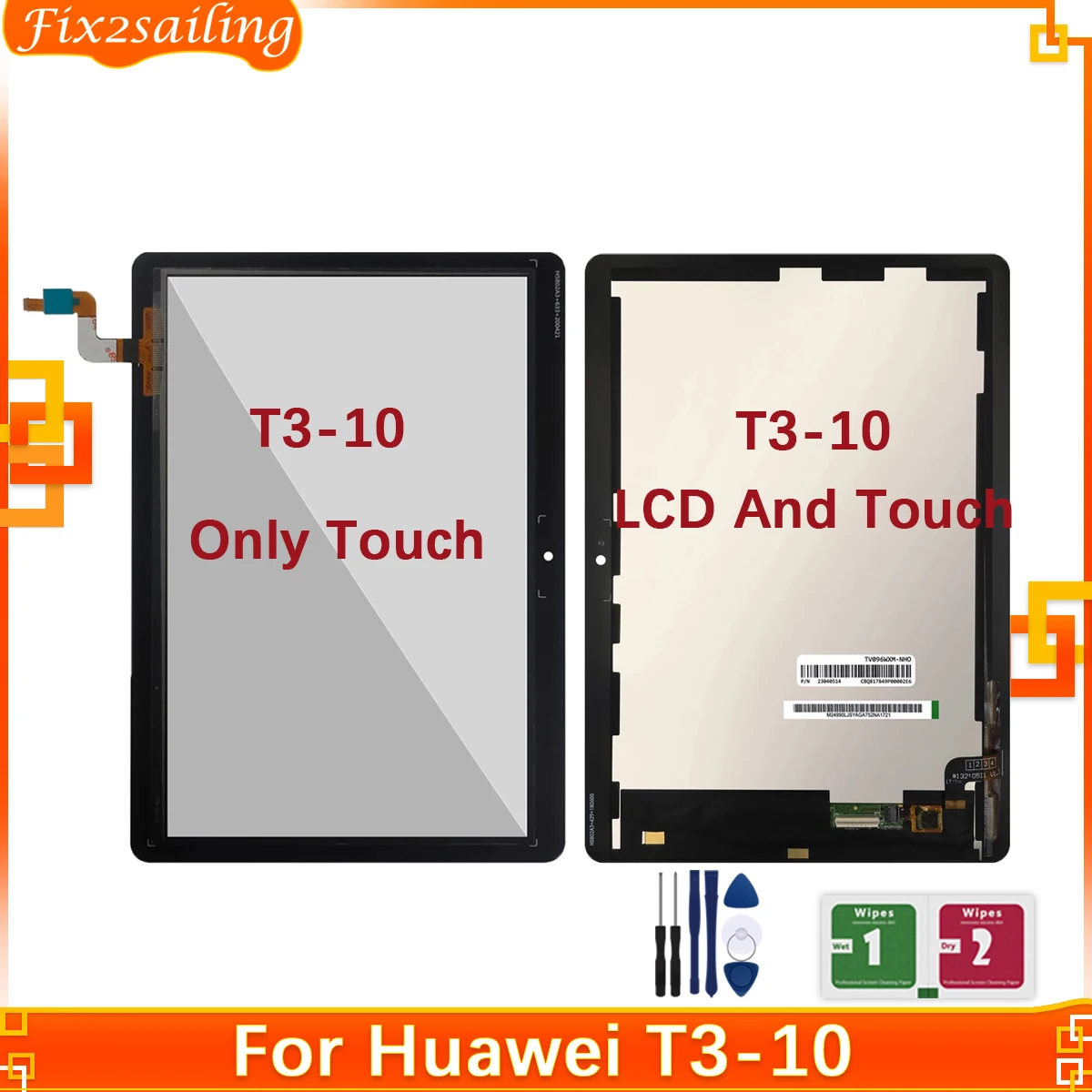 Pantalla LCD o táctil para Huawei MediaPad T3 10 AGS-L03 AGS-L09 AGS-W09 MONTAJE DE digitalizador con pantalla táctil tableta LCD para Huawei