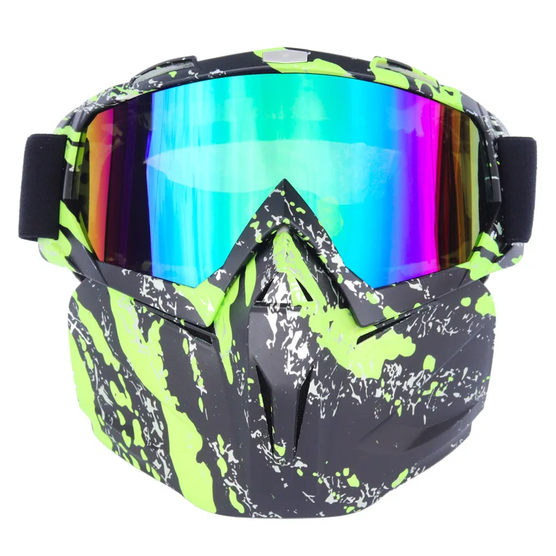 2019 hot Vintage Motorcycle Shark Helmet Goggles Motocross Helmet Glasses Retro Windproof Open face Helmets Goggles Mask