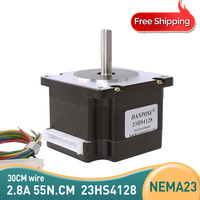 Best prices nema23 stepper motor 23HS4128 41mm 2.8A 55N.CM 41mm 4-wire stepper motor for CNC milling machine