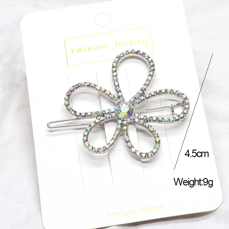 Korean Fashion Hairpins For Women Hair Jewelry Girl Crystal Barrettes Side Clip 2022 New Hair Accessories Headwear Hairgrip Gift