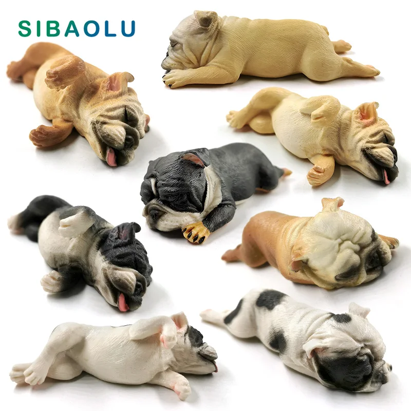 Nueva simulación de granja de Bulldog, figura de perro encantador, modelo Animal Diy, decoración del hogar, accesorios de decoración de jardín de hadas en miniatura modernos