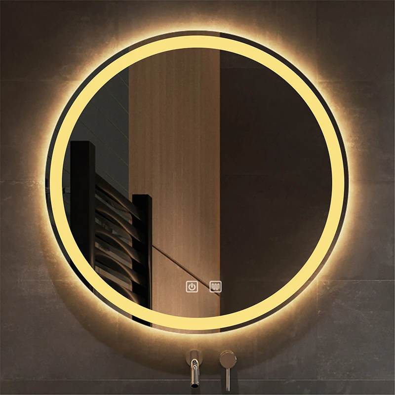 

Dropshiping LED Smart Bathroom Makeup Mirror Adjustable Warm Natural White Light Anti Fog Dimmable Double Touch Switch Mirrors