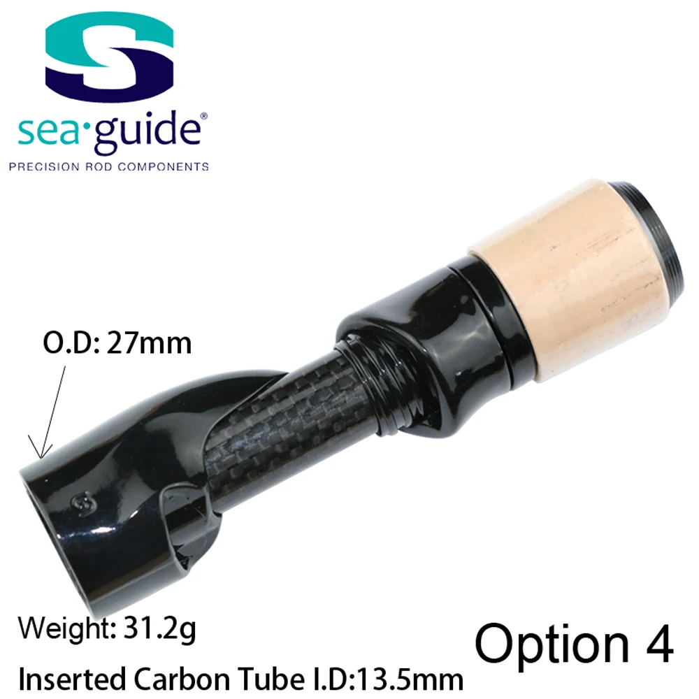 SeaGuide 1Set Size 16 2A Cork EVA Aluminium Trim Hood Spinning Casting Reel Seat Set DIY Rod Building Component Repair Accessory