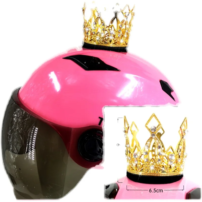 Motorcycle Helmet Crown Decor for Women