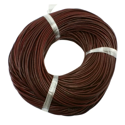 100M/Roll 3mm Cowhide Leather Cords Round Thong Cord Cow Leather String Rope For Wrap Bracelet Necklace DIY Jewelry Making