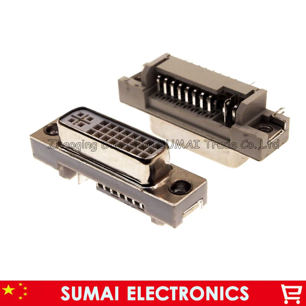 Good Quality NEW Female DVI-D Video Connector Plug 24+5 Pin Female socket/plug/jack for Video Audio display