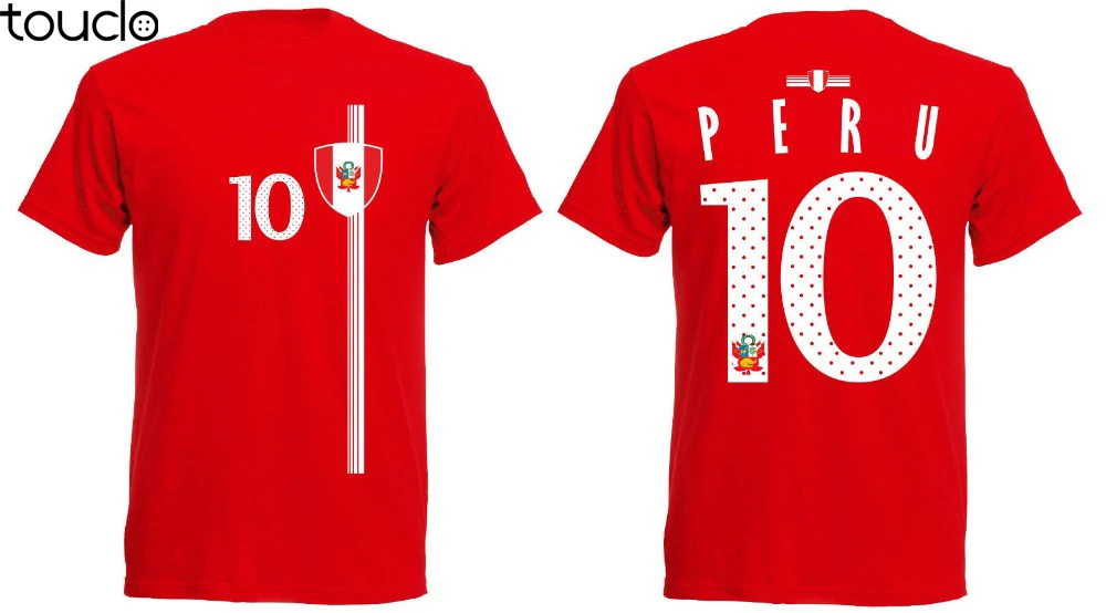Neues Sommer T-Shirt Peru T-Shirt Herren Fußballer Legende Fußball Trikot Trikot Nummer 10 lustige T-Shirt