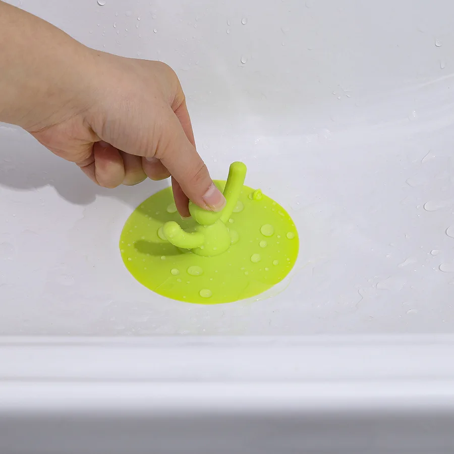 Small Partner Kitchen Bathroom Sink Plug Silicone Floor Drain Cover Villain Sink Bathtub Sewer Plug