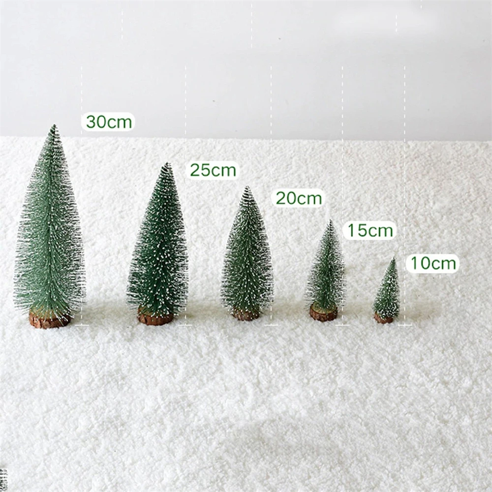 10–30 cm Weihnachtsdekoration, Weihnachtsbaum, Kiefernbaum mit Holzsockel für Heimdekoration, Weihnachtsfeier, Neujahr, Neujahr, 2026 Ornament – Detail 4