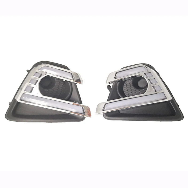 1Pair DRL For Mazda cx-5 cx5 2012 2013 2014 2015 2016 led daytime running light turn signal yellow 12V fog lamp