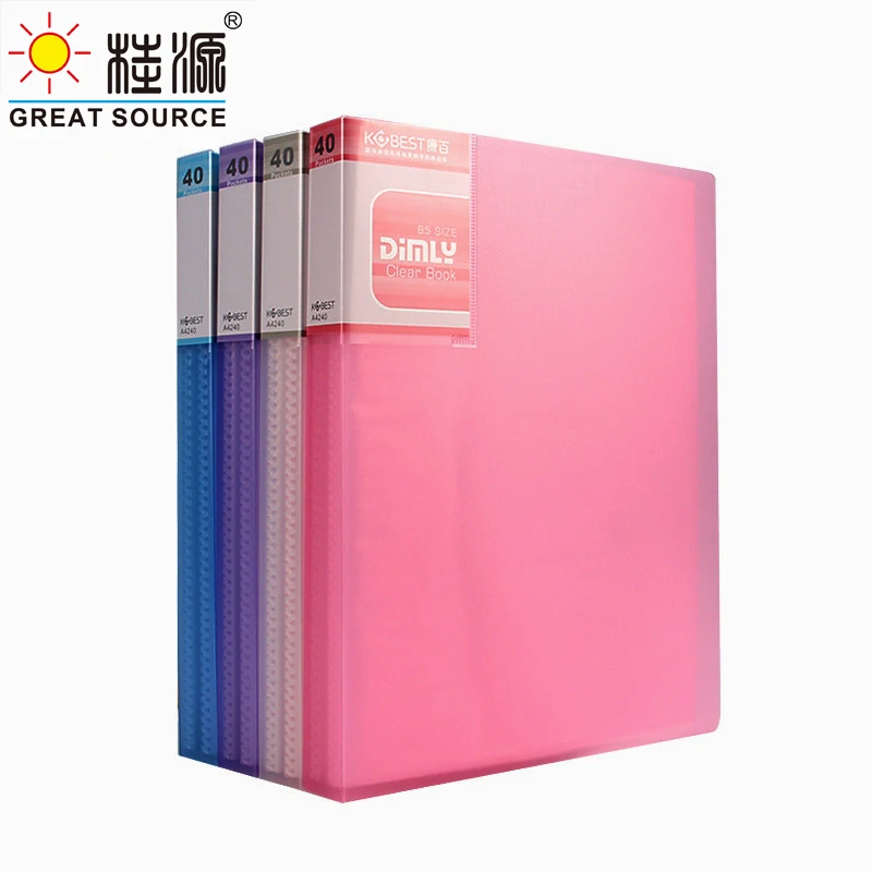 MQQ A5 Presentation Book  20 Transparent Pockets Display Book Project Folder Fancy Color W165*L225mm ( 6.5