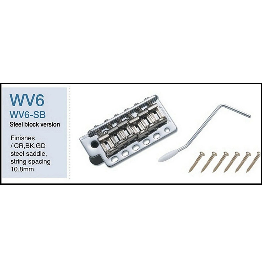 1set WILKINSON WV6 Tremolo Bridge With Bent Steel Saddles For Stratocaster guitar