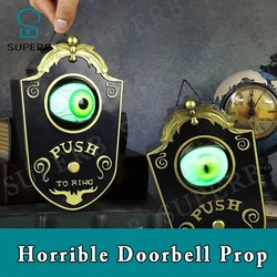 escape game Horrible Doorbell Prop press the button the eye will be opened with green light and horrible sound scary prop escape