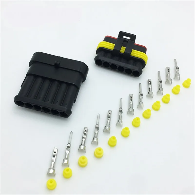 

6PIN Way AMP Super seal Waterproof Electrical Wire Connector Plug for car waterproof connector