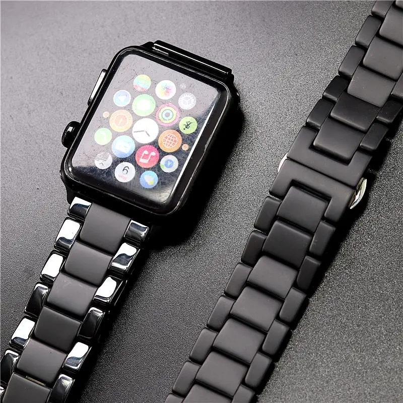 New Ntyle Ceramic Sandblasting Matte sport  IWatch  Watch Bands 40 38 42mm Apple Watch Series5 3 4 44mm matt Strap belt bracelet