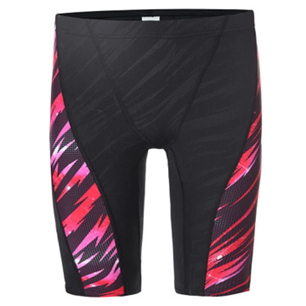 Men Swimwear Tight Swim Trunks Plus Size Quick Dry Swimming Jammer Competition Racing Swimsuit Boys Swimwear Pants Long Briefs
