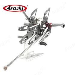 Arashi YZF-R6 2003-2005 Motorcycle Footrest CNC Adjustable Rider Foot Pegs Rearset Footrest For YAMAHA  YZF R6 2003 2004 2005