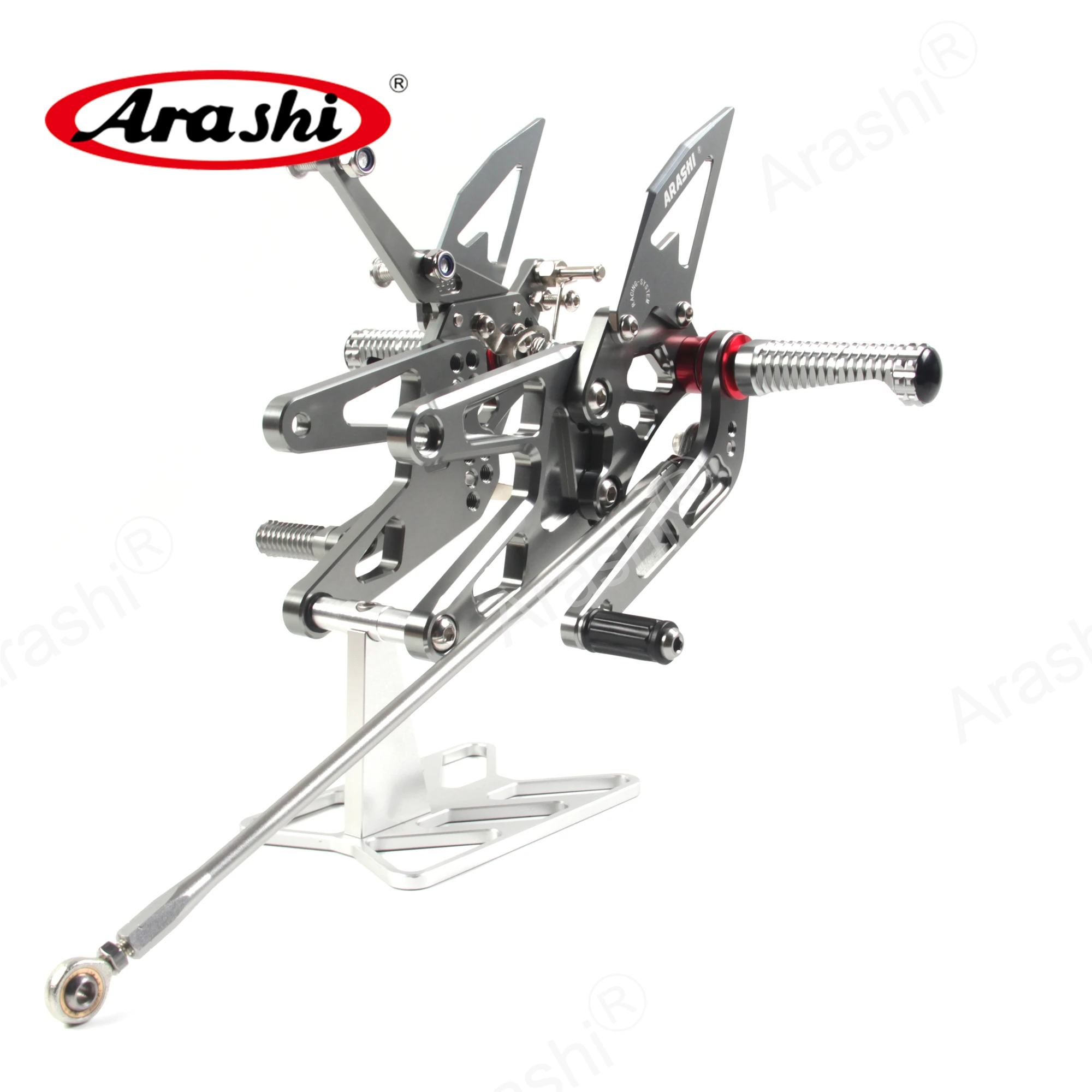 Arashi YZF-R6 2003-2005 Motorcycle Footrest CNC Adjustable Rider Foot Pegs Rearset Footrest For YAMAHA  YZF R6 2003 2004 2005