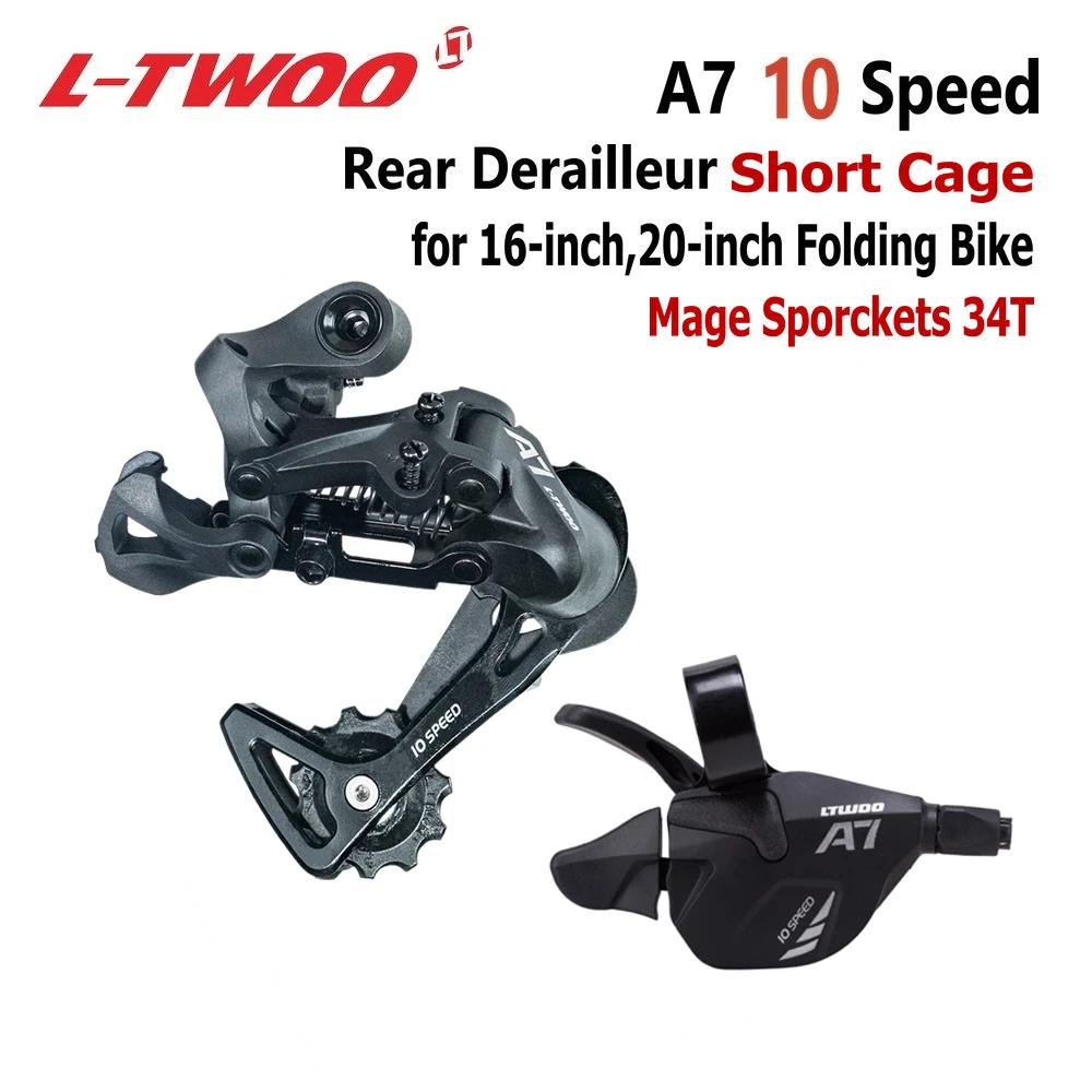 LTWOO A7 1x10 Gruppo Trigger Shifter Leva + Deragliatore Posteriore per MTB Della Bici 10-Velocità Cassette Pignoni 42T 46T 50T LTWOO Gruppo