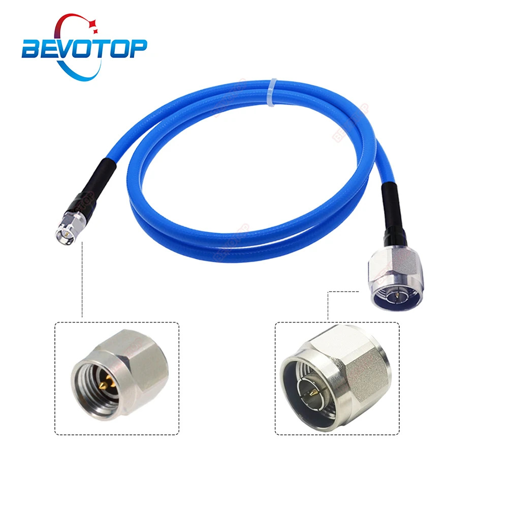 RG401 50-5 Cable N Type Male Plug to SMA Male Plug High Frequency Low Loss RG-401 Test Cable RF Coaxial Pigtail Jumper BEVOTOP