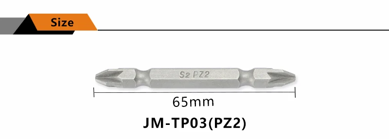 JAKEMY JM-TP03 10 in 1 65mm Double Head Stainless Double-Knuckle Electric Screwdriver Bit Magnetizing pneumatic Screwdriver bit